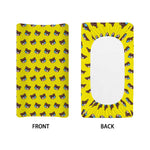 Sleeping Bear Emoji Pattern Print Changing Pad Cover