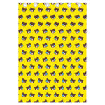 Sleeping Bear Emoji Pattern Print Curtain
