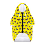 Sleeping Bear Emoji Pattern Print Dog Zip Up Hoodie