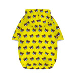 Sleeping Bear Emoji Pattern Print Dog Zip Up Hoodie