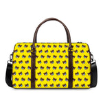 Sleeping Bear Emoji Pattern Print Duffle Bag