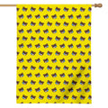 Sleeping Bear Emoji Pattern Print House Flag
