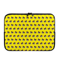 Sleeping Bear Emoji Pattern Print Laptop Sleeve