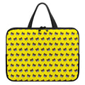 Sleeping Bear Emoji Pattern Print Laptop Sleeve With Handle