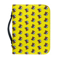 Sleeping Bear Emoji Pattern Print Leather Bible Cover