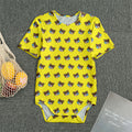 Sleeping Bear Emoji Pattern Print Men's Bodysuit
