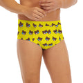 Sleeping Bear Emoji Pattern Print Men's Briefs