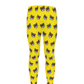 Sleeping Bear Emoji Pattern Print Men's Leggings