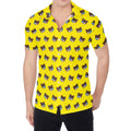 Sleeping Bear Emoji Pattern Print Men's Shirt