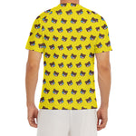 Sleeping Bear Emoji Pattern Print Men's Short Sleeve Rash Guard
