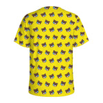 Sleeping Bear Emoji Pattern Print Men's Sports T-Shirt