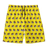 Sleeping Bear Emoji Pattern Print Men's Swim Trunks