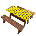 Sleeping Bear Emoji Pattern Print Picnic Table Cover