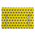 Sleeping Bear Emoji Pattern Print Placemat