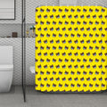 Sleeping Bear Emoji Pattern Print Polyester Shower Curtain
