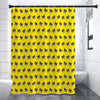 Sleeping Bear Emoji Pattern Print Premium Shower Curtain