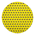 Sleeping Bear Emoji Pattern Print Round Blanket