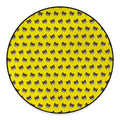 Sleeping Bear Emoji Pattern Print Round Floor Mat
