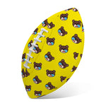 Sleeping Bear Emoji Pattern Print Rugby Ball