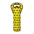Sleeping Bear Emoji Pattern Print Single Neoprene Wine Tote