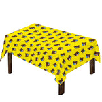 Sleeping Bear Emoji Pattern Print Tablecloth