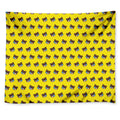 Sleeping Bear Emoji Pattern Print Tapestry