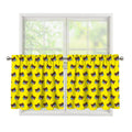 Sleeping Bear Emoji Pattern Print Tier Curtains