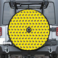 Sleeping Bear Emoji Pattern Print Tire Cover With Camera Hole