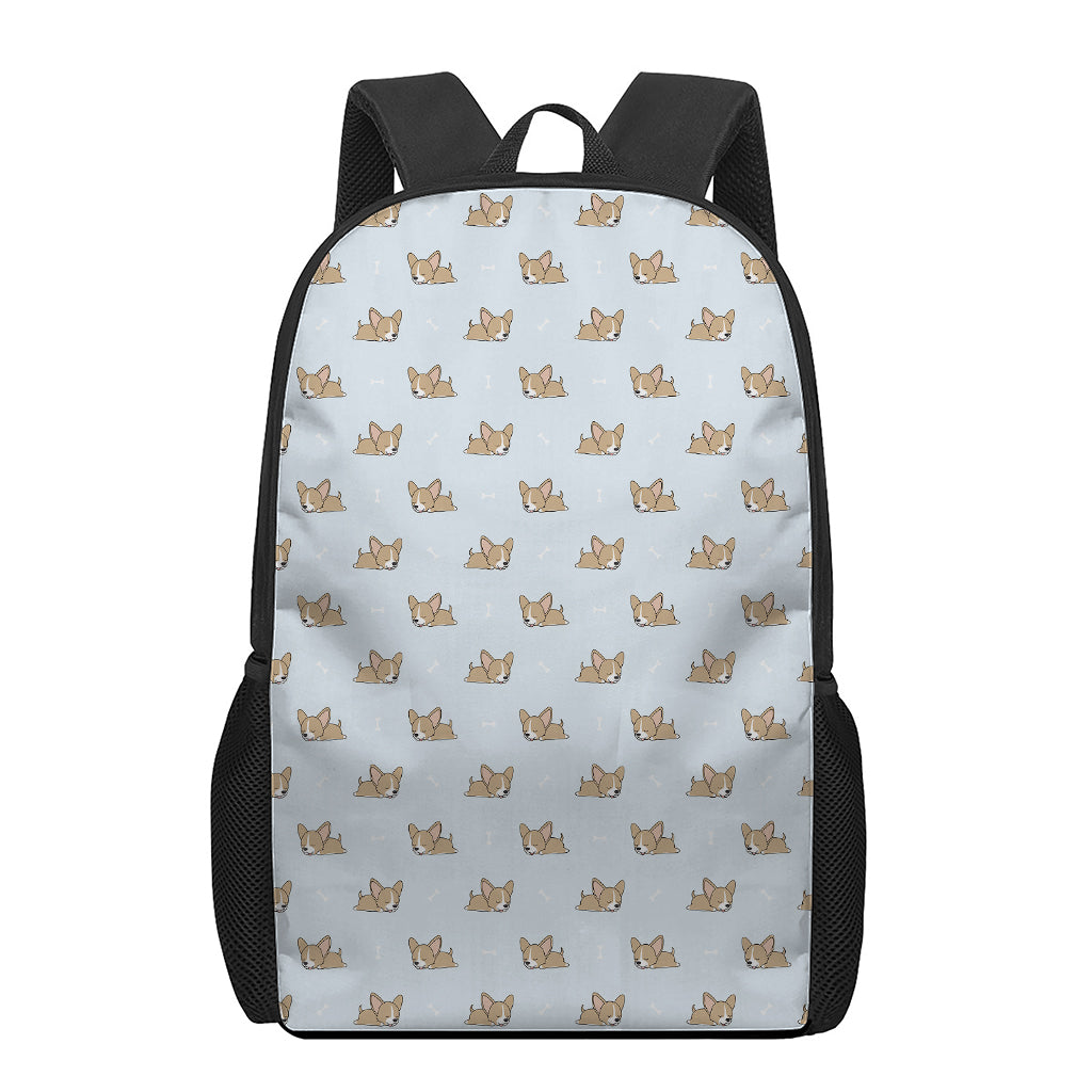 Sleeping Chihuahua Pattern Print 17 Inch Backpack