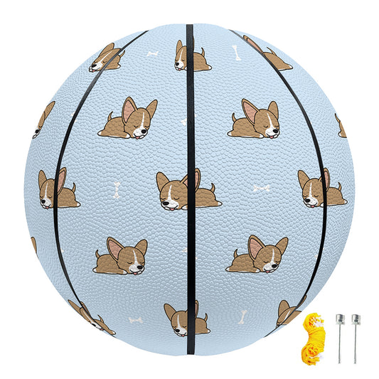 Sleeping Chihuahua Pattern Print Basketball