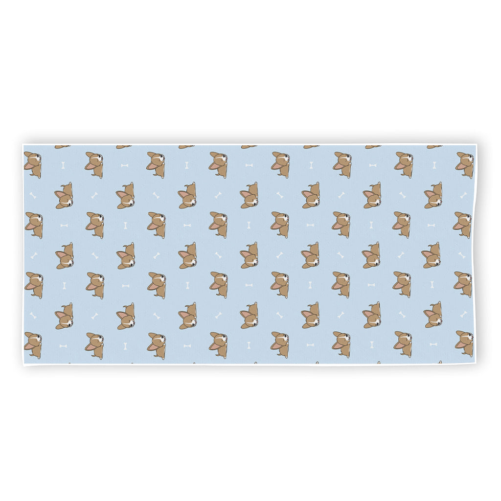 Sleeping Chihuahua Pattern Print Beach Towel