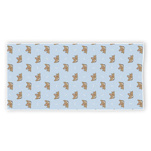 Sleeping Chihuahua Pattern Print Beach Towel