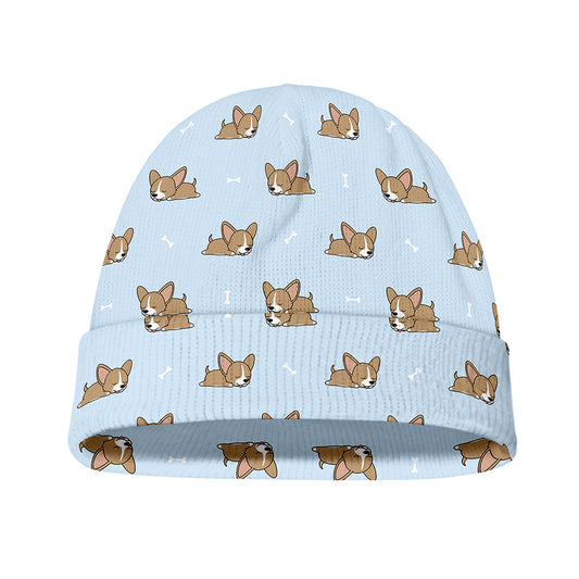 Sleeping Chihuahua Pattern Print Beanie