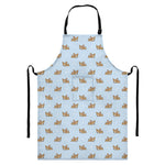 Sleeping Chihuahua Pattern Print Bib Apron With Pocket