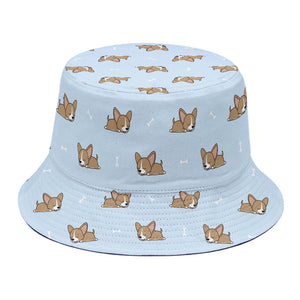 Sleeping Chihuahua Pattern Print Bucket Hat