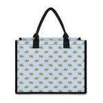 Sleeping Chihuahua Pattern Print Canvas Tote Bag