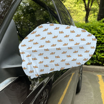 Sleeping Chihuahua Pattern Print Car Side Mirror Covers