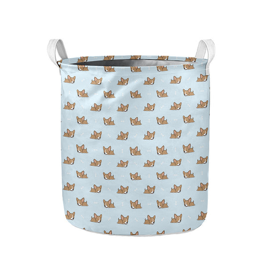 Sleeping Chihuahua Pattern Print Collapsible Laundry Basket