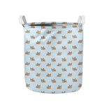 Sleeping Chihuahua Pattern Print Collapsible Laundry Basket