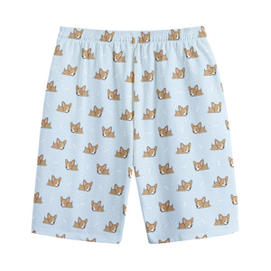 Sleeping Chihuahua Pattern Print Cotton Shorts