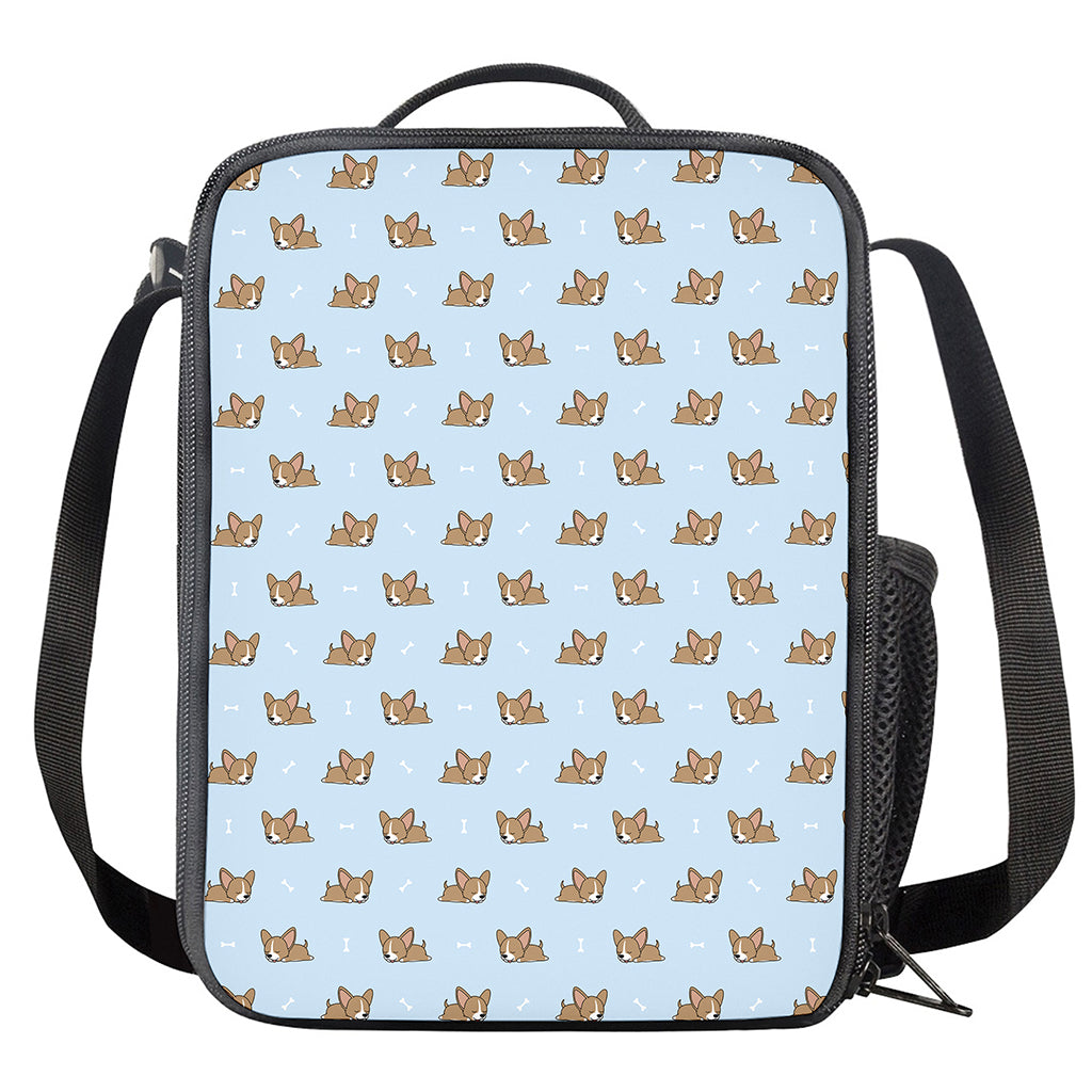 Sleeping Chihuahua Pattern Print Crossbody Lunch Bag