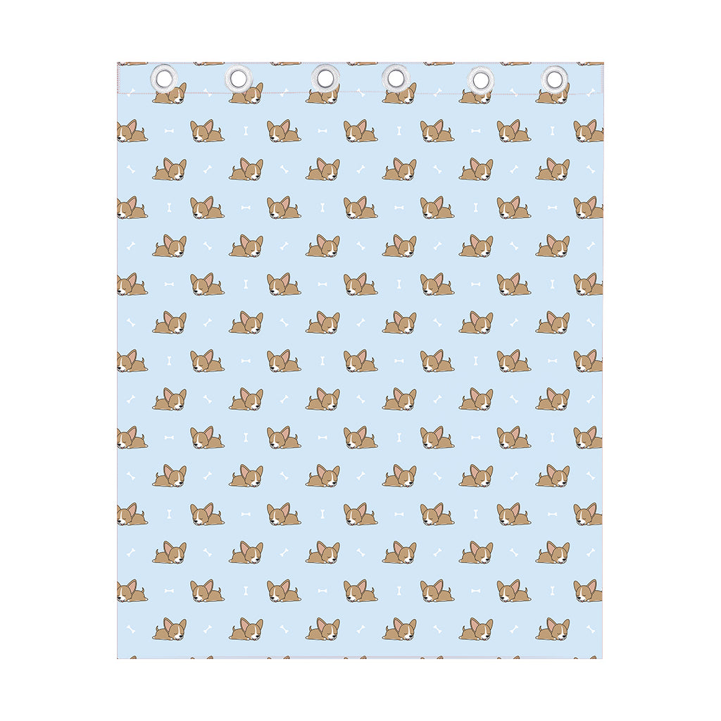 Sleeping Chihuahua Pattern Print Curtain