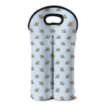 Sleeping Chihuahua Pattern Print Double Neoprene Wine Tote