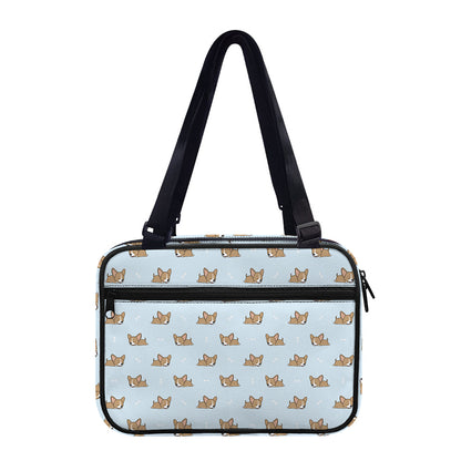 Sleeping Chihuahua Pattern Print Double Strap Bible Bag