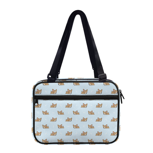 Sleeping Chihuahua Pattern Print Double Strap Bible Bag