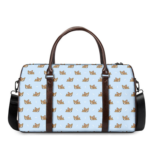 Sleeping Chihuahua Pattern Print Duffle Bag