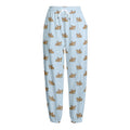 Sleeping Chihuahua Pattern Print Fleece Lined Knit Pants