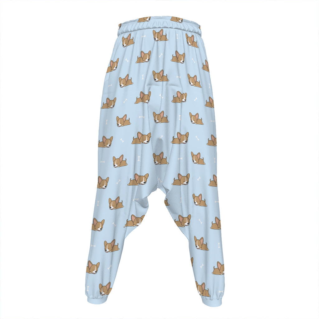 Sleeping Chihuahua Pattern Print Hammer Pants