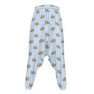 Sleeping Chihuahua Pattern Print Hammer Pants