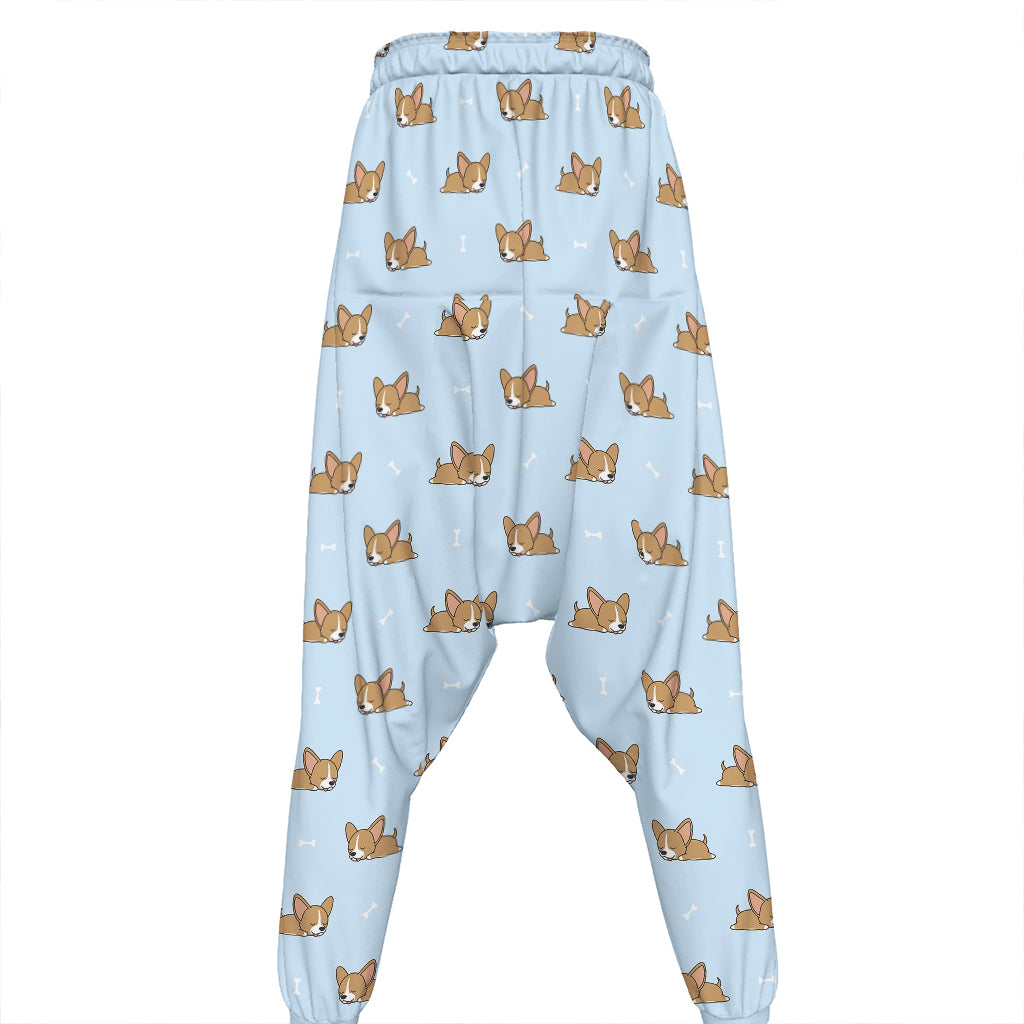 Sleeping Chihuahua Pattern Print Hammer Pants